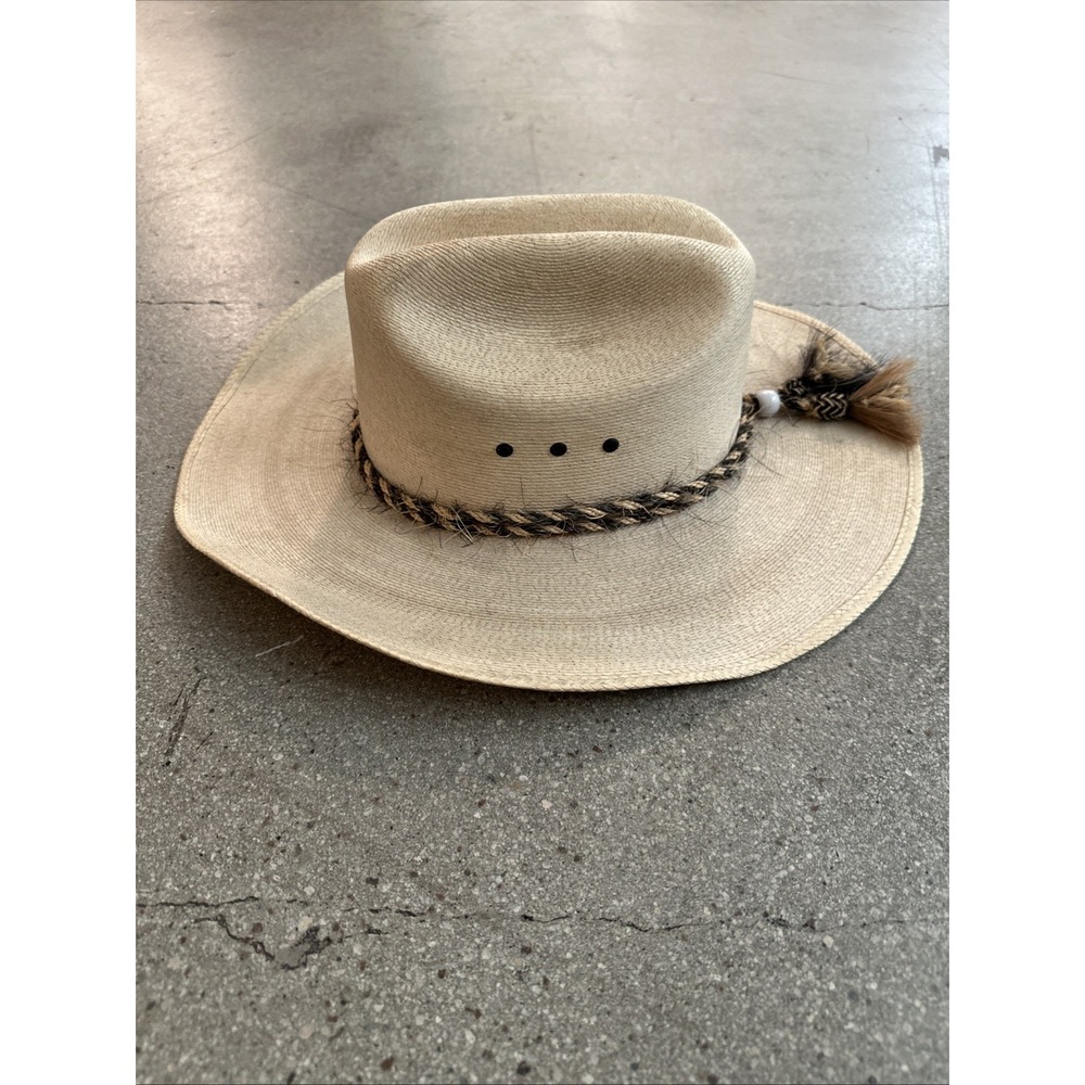 Sahuayo La Providencia Mens Hat Size 7.5(US)60(MX)‎ Custom Beeded/Twill Wrapped - Picture 2 of 9